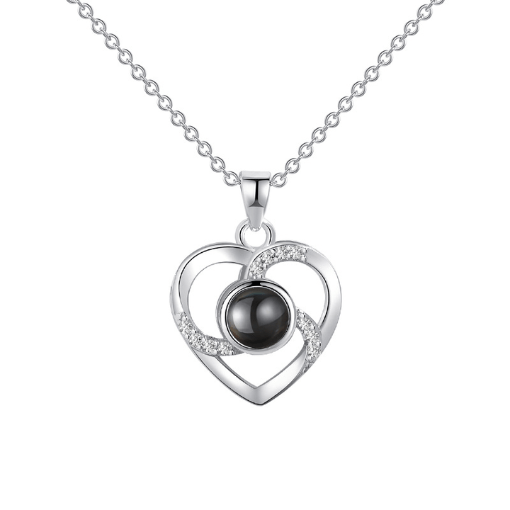 Collana Cuore Incantato con Lente Ti Amo in 100 Lingue