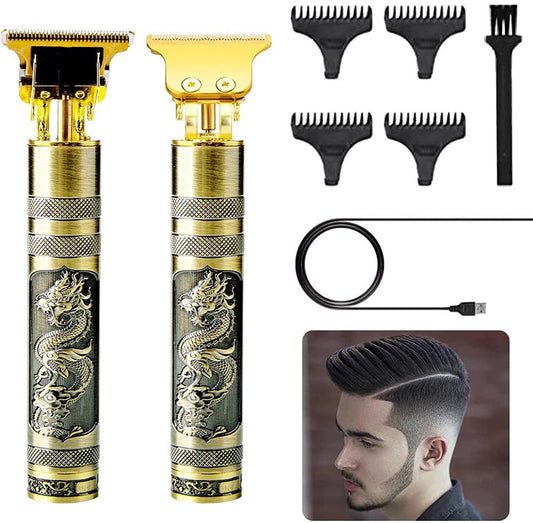 Tagliacapelli dragone Professionale Ricarica USB T-Outliner Uomo Barbiere Barba Elettrica Trimmer e Precisione Impermeabile con 4 Pettini