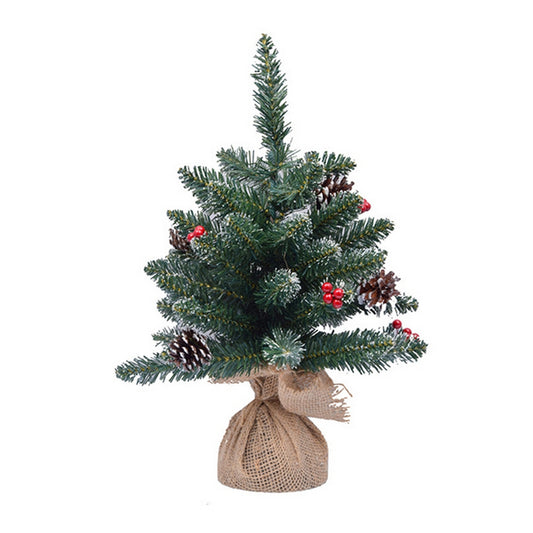 Albero di Natale da tavolo Corvara 45cm 42 rami con bacche e pigne Viscio