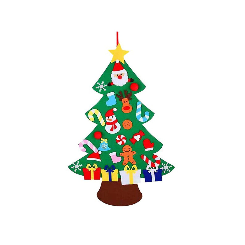 Albero di Natale in feltro DIY 90 cm 26 pezzi da parete Wisdom