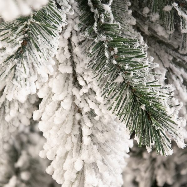 Albero di Natale Slim Gran Paradiso innevato 180cm verde e bianco Viscio