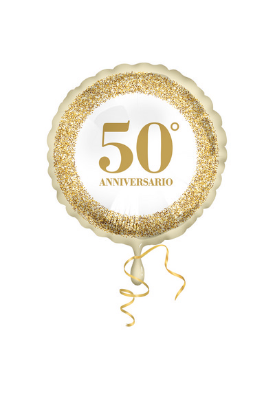 Pallone foil  50° Anniversario Glitter