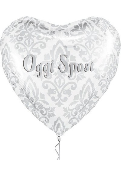 Pallone foil Oggi Sposi cuore