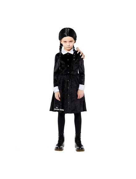 Costume Famiglia Addams Bambina Mercoledì