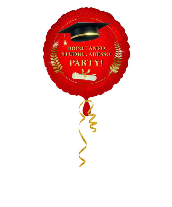 Pallone foil 18" Laurea Tocco e Diploma personalizzabile 1 pz