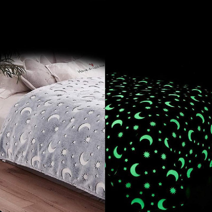 Coperta Magica Fluorescente per bambini plaid in pile con stelle che si illuminano al buio morbida idea regalo