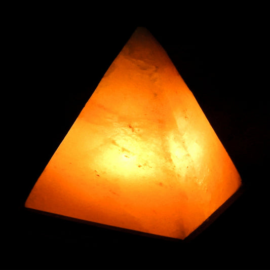 Lampada di Sale Himalayano Rosa naturale a forma di Piramide 2-3Kg