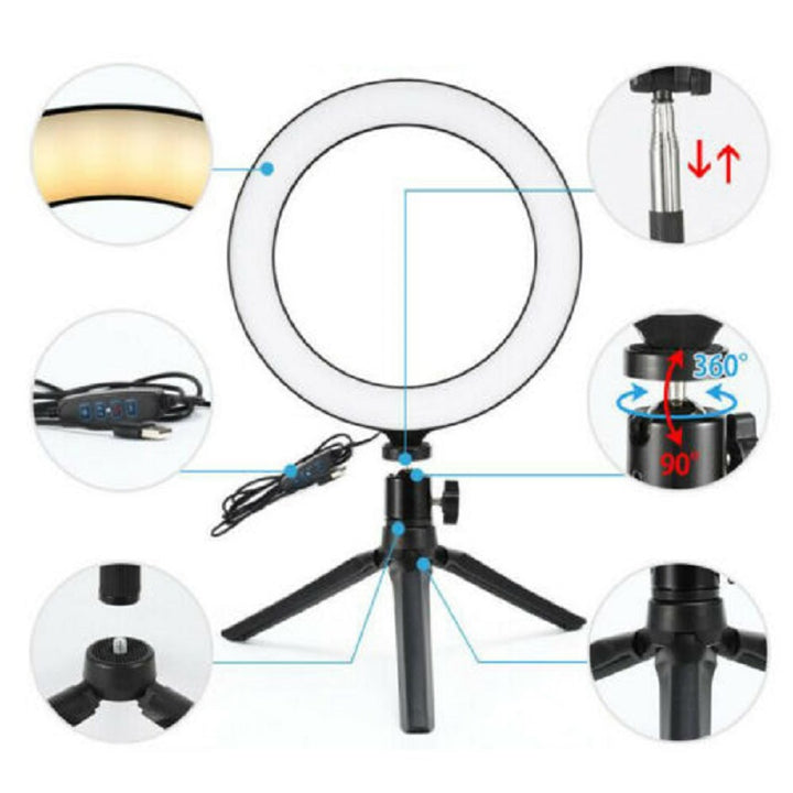 Selfie ring light con Bluetooth Remote per Smartphone